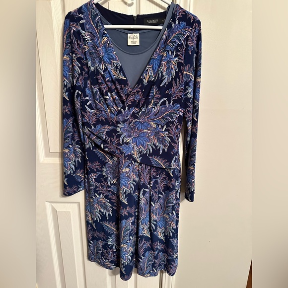 Ralph Lauren Navy and Red Patterned Dress - Picture 3 of 5